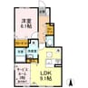 セジュール雅 A棟 1LDK+Sの間取り