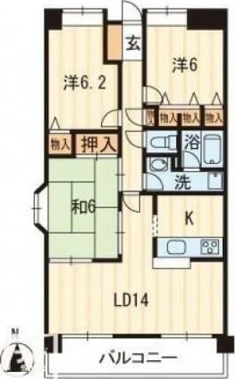 間取図 クレールⅡ