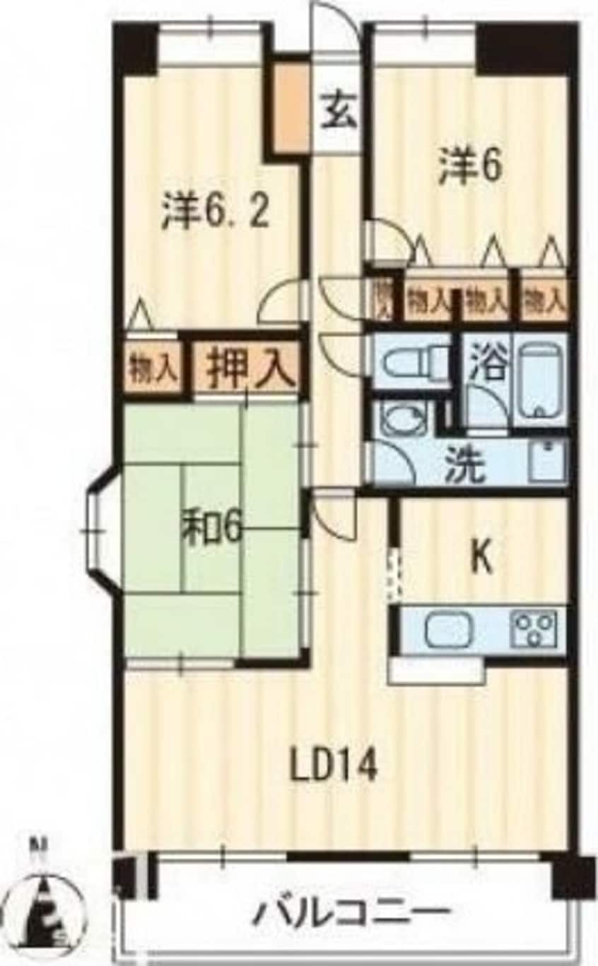 間取図 クレールⅡ