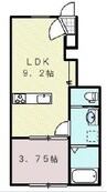 ＬＵＭＩＥＬＥ仏生山 1LDKの間取り