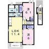リバーサイド川島Ｂ 2LDKの間取り