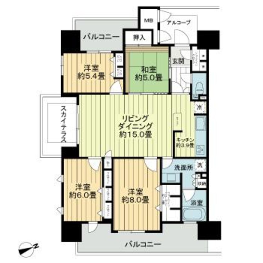 間取図 ロイヤルガーデン錦町一丁目