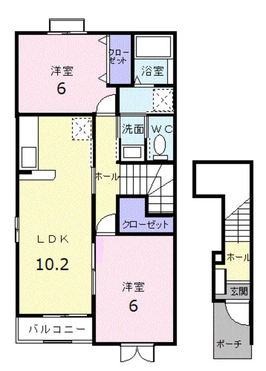 間取図 ウエストヒルズＣ