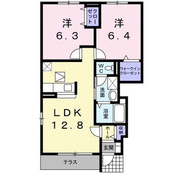 間取図 スワン　ＫＩＴＡＭＵＲＡ　Ｃ