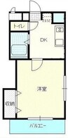 エスポワールⅠ田井 1DKの間取り