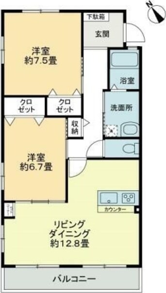 間取図 フォブール司Ⅱ