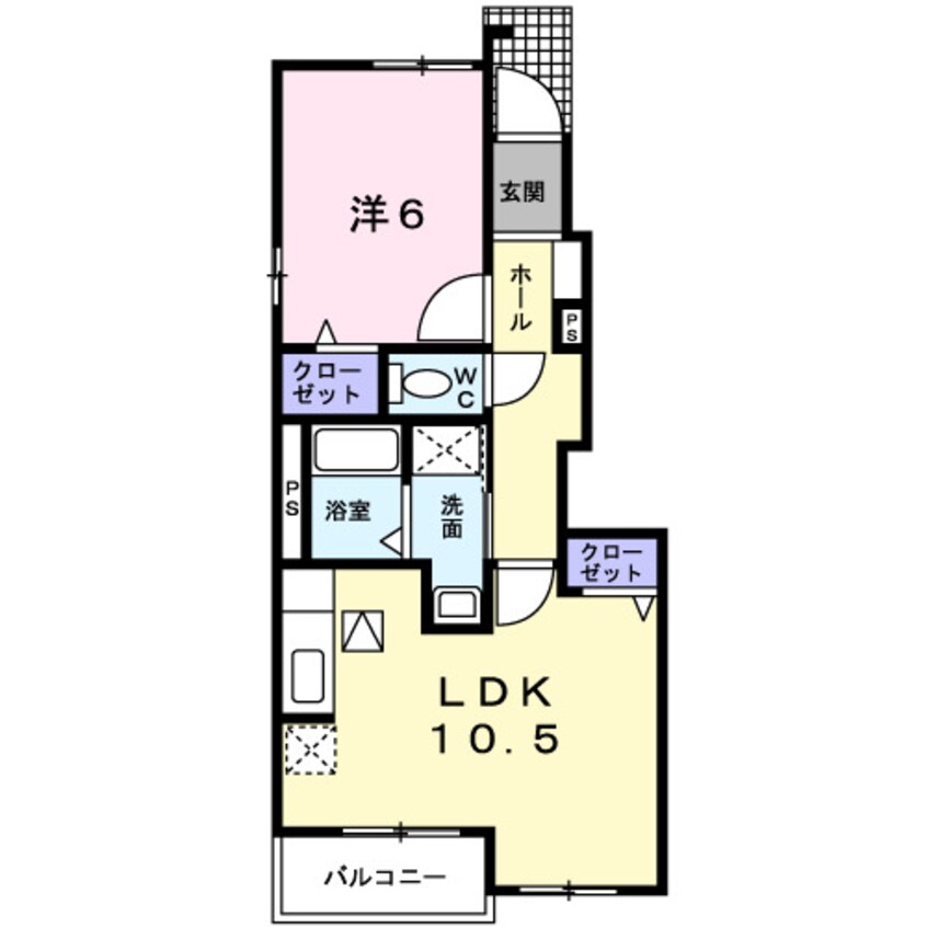 間取図 アジェルワンＡ