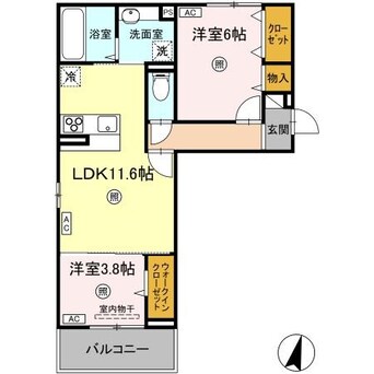 間取図 Ｄ－ＲＯＯＭ春日Ａ