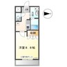 クレア 1Kの間取り