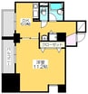 エグゼクティブコート中新町 1DKの間取り
