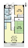 オプスBANZO 2LDKの間取り