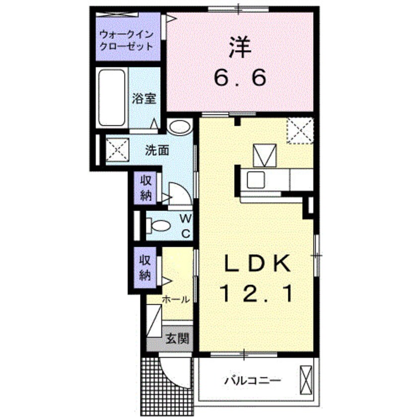 間取図 オプスＫＩＴＡ　Ⅱ