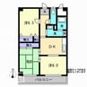 ジュアン三条 3DKの間取り