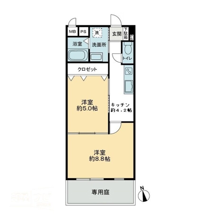 間取図 高徳線/栗林公園北口駅 徒歩7分 3階 築9年