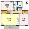 セジュール フジ C棟 2LDKの間取り