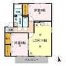 グランシャトーⅡ 2LDKの間取り