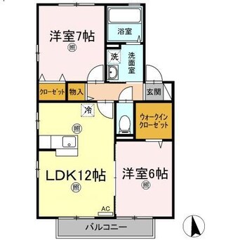 間取図 フォルテシモ木太 B棟