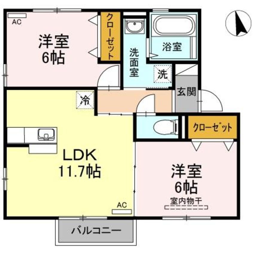 間取図 プルミ・エール C棟