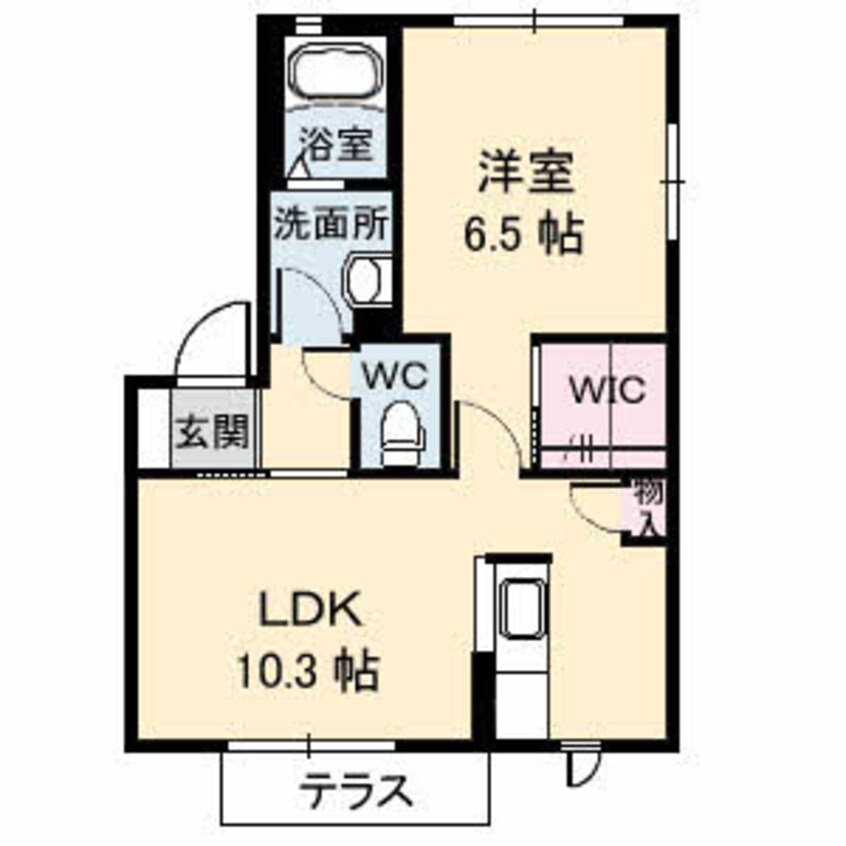 間取図 ルミエール松縄 Ｂ棟
