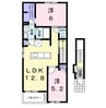 クレール　ハピネスＢ 2LDKの間取り