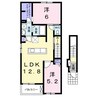 クレール　ハピネスＢ 2LDKの間取り