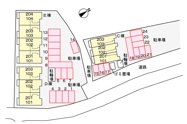 駐車場 サニーサイド　ハウス　森Ｃ