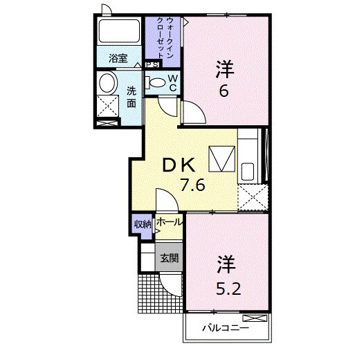 間取り図 クローバー　ポンドＡ