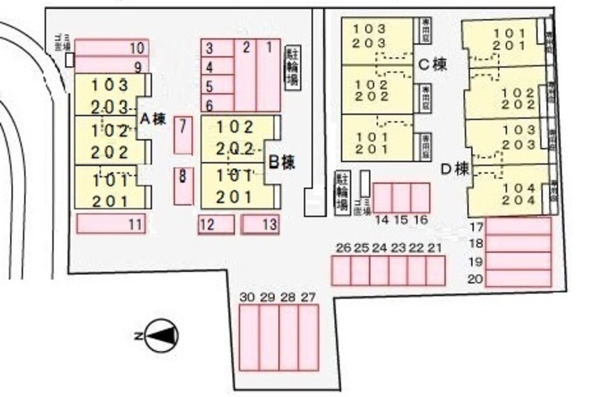 駐車場 スワン　ＫＩＴＡＭＵＲＡ　Ｄ
