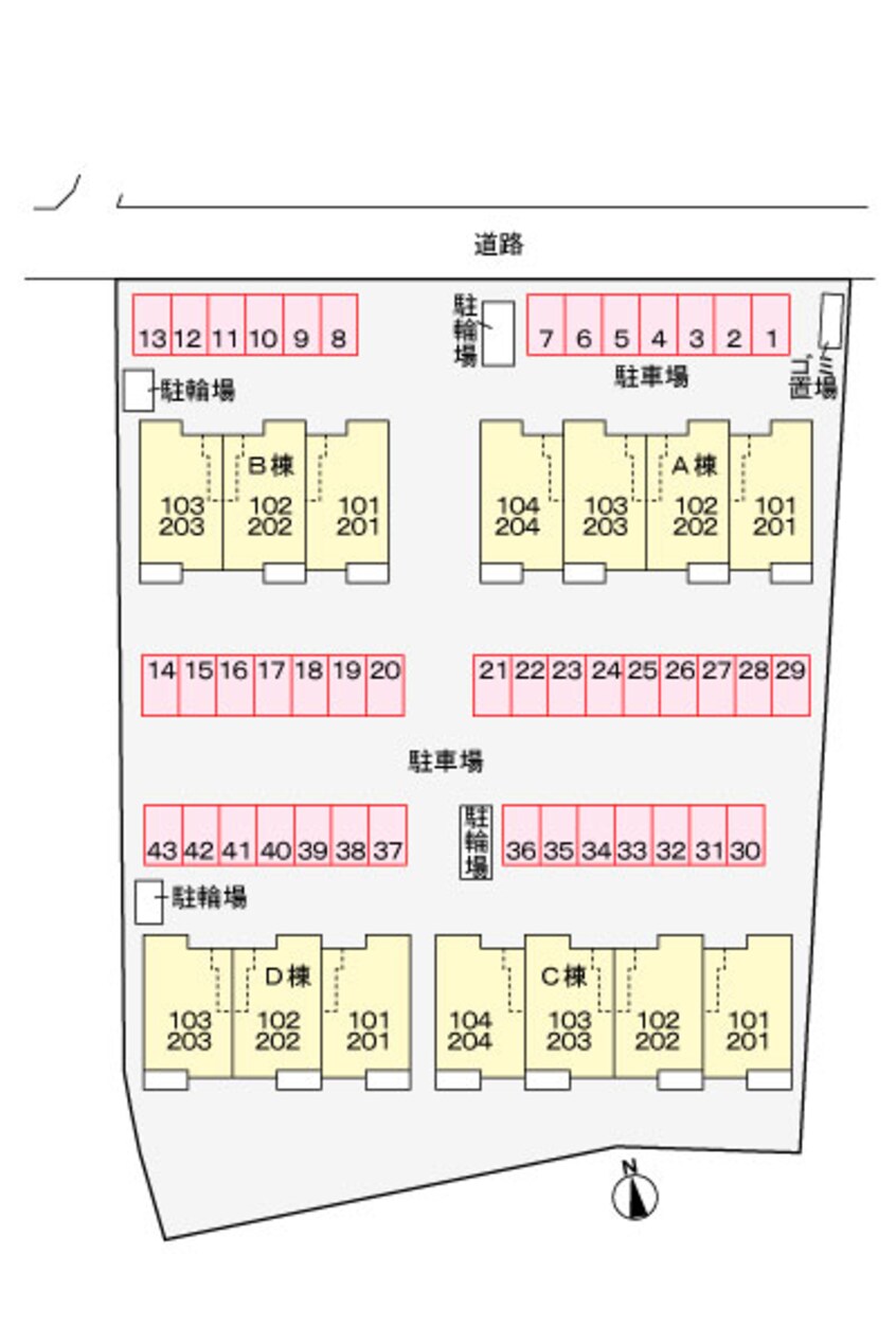 駐車場 オーブ下田井Ａ