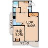 花園マンション 1LDKの間取り