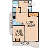 花園マンション 1LDKの間取り