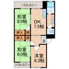 サンクレスト香西 3DKの間取り