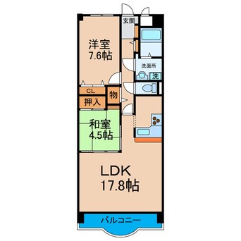 間取図 サントノーレ高松中央弐番館