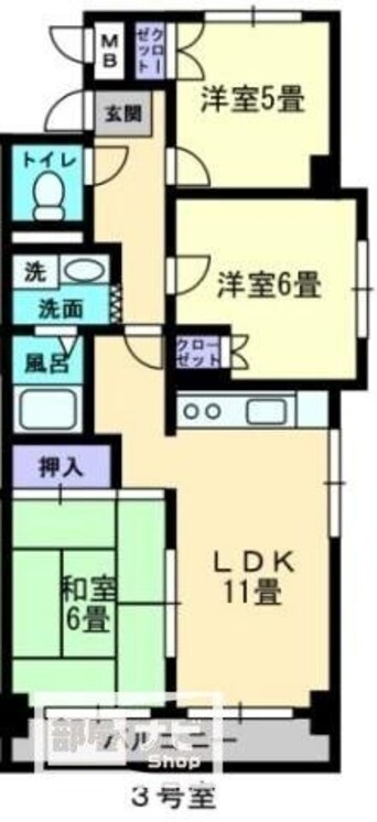 間取図 松島フラット