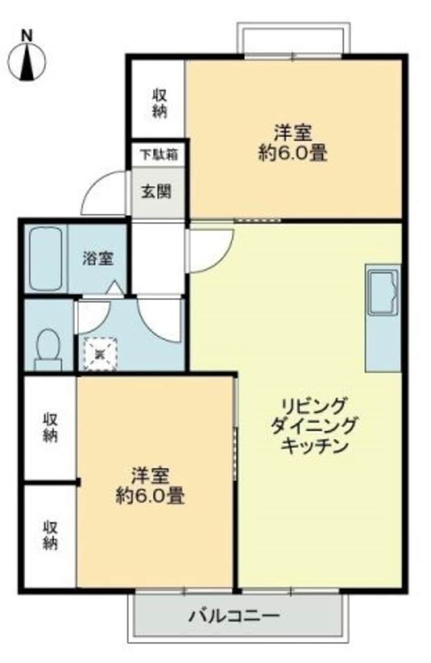 間取図 フォブールアベリアＢ
