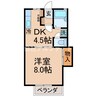 フロンティア是竹 1DKの間取り