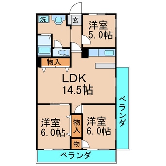 間取図 ハイマート屋島