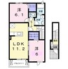 ソレイユＫ・Ⅱ 2LDKの間取り