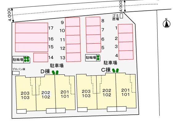 駐車場 サンメゾン元山Ｄ