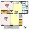 宮脇ハイツ 2LDKの間取り