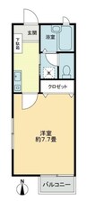フォブールかめおか 1Kの間取り