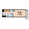 アムールコウキ 1Kの間取り