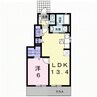 フィオーレ太田Ⅱ 1LDKの間取り