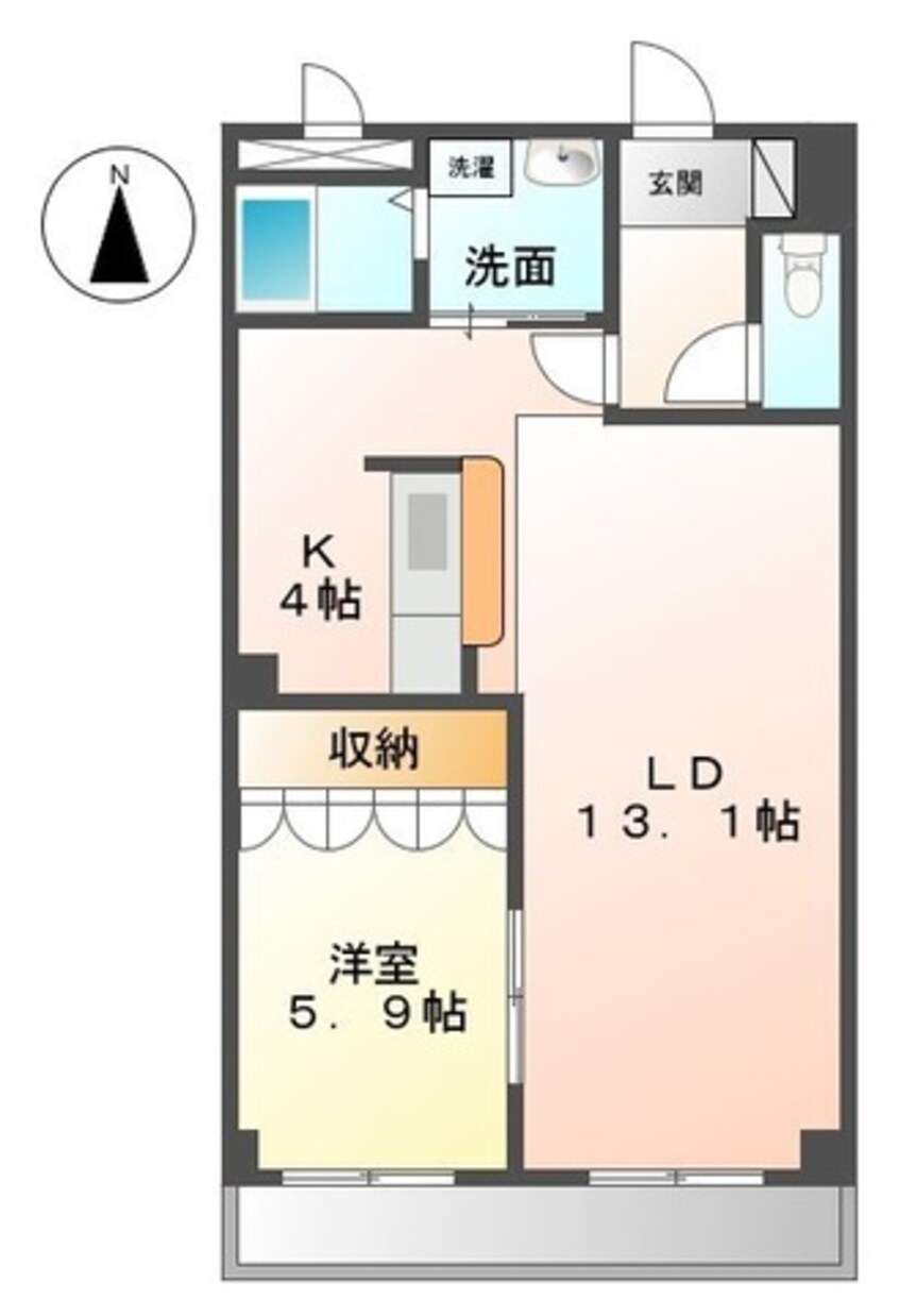 間取図 ロイヤルコーポ中川