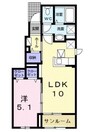 ミルフロールV 1LDKの間取り