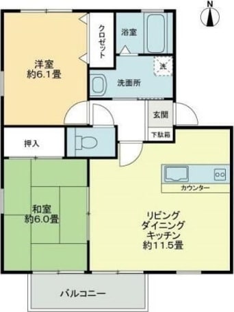 間取図 フォブール新居ⅡＡ