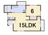 ファーマランドF2 1LDKの間取り