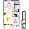 オプスＫＩＴＡ　Ⅱ 2LDKの間取り