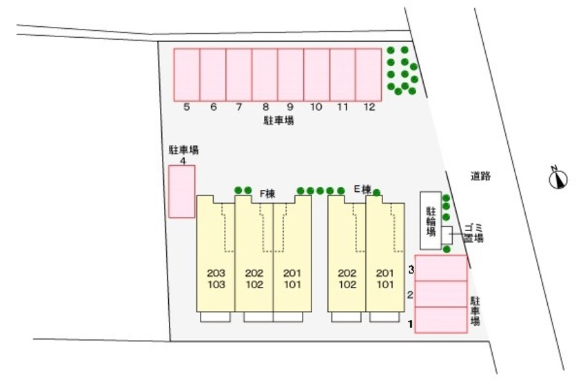駐車場 ブライトサンライズＦ