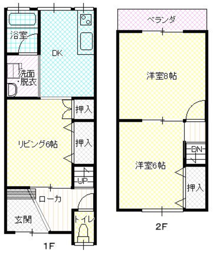 間取図 三木借家－東から２軒目